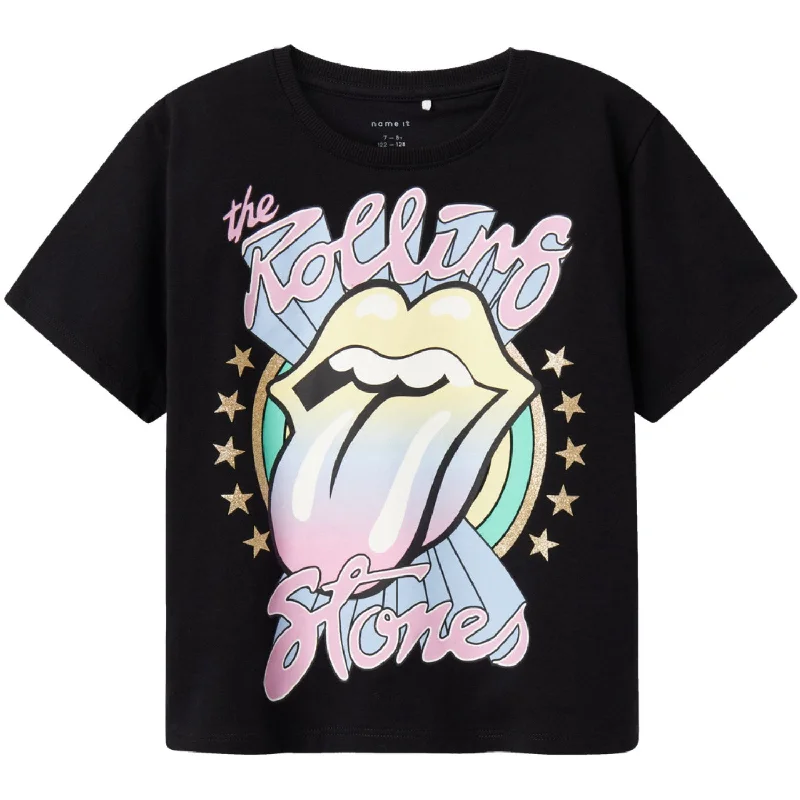 Gorgeous Process Design Name It Black Dysa Rolling Stones Regular T-Shirt Noos