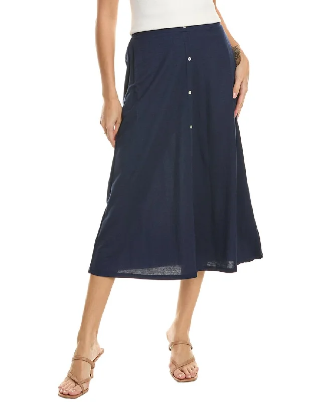 Elegant Slim Style Bobeau Button Front Midi Skirt