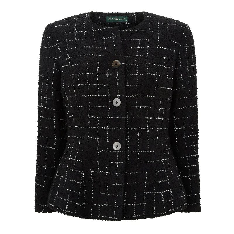 Gorgeous Wedding Style Hazel Tailored Glitter Check Wool Jacket