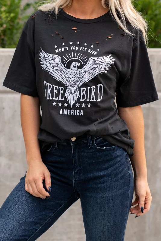 Elegant And Unique Charm Free Bird Eagle Graphic Tee