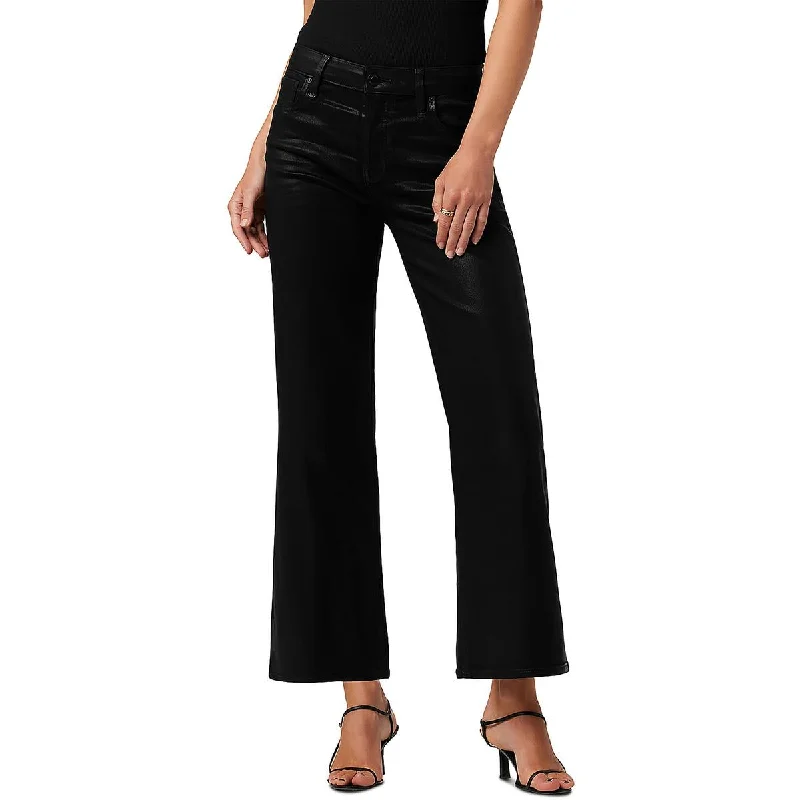 Elegant Interpretation Design Hudson Womens Coated Denim Wide Leg Jeans