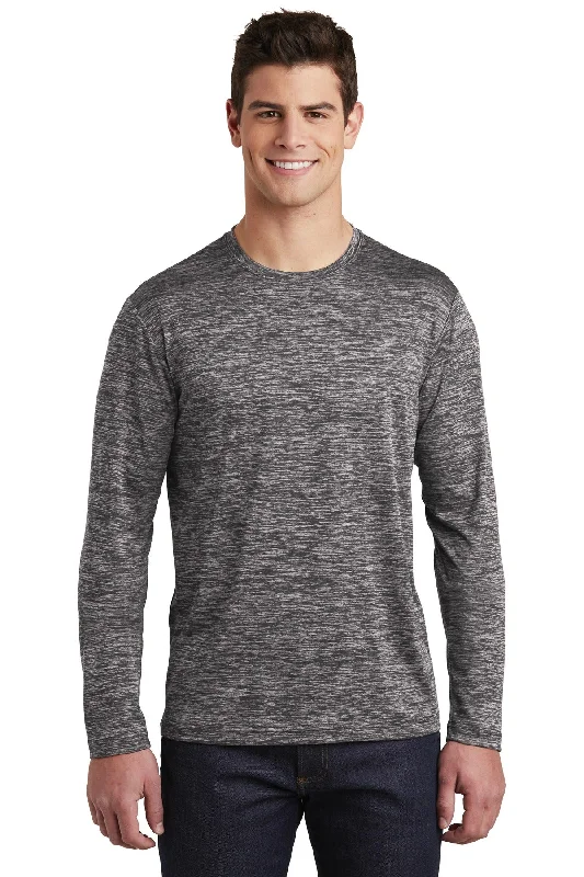 Romantic Floral Design Sport-Tek PosiCharge Long Sleeve Electric Heather Tee. ST390LS