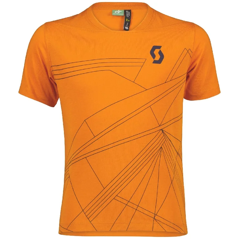 Sports Yoga Style Scott Trail 10 Dri Junior Short Sleeve Cycling Jersey - Orange