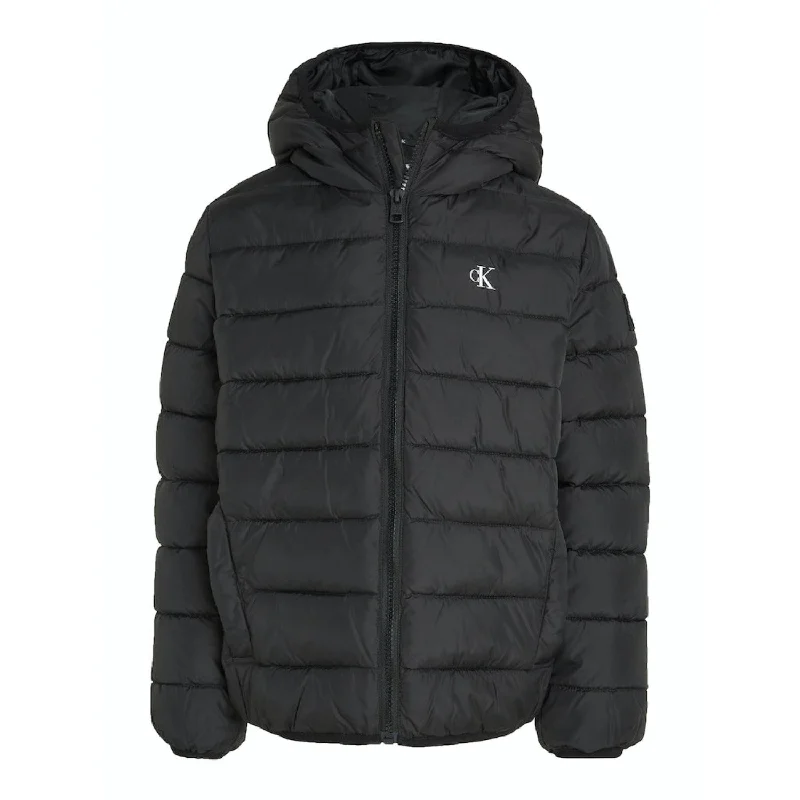 Simple Casual Wear Calvin Klein Ck Black Inst. LAndo Light Padded Jacket