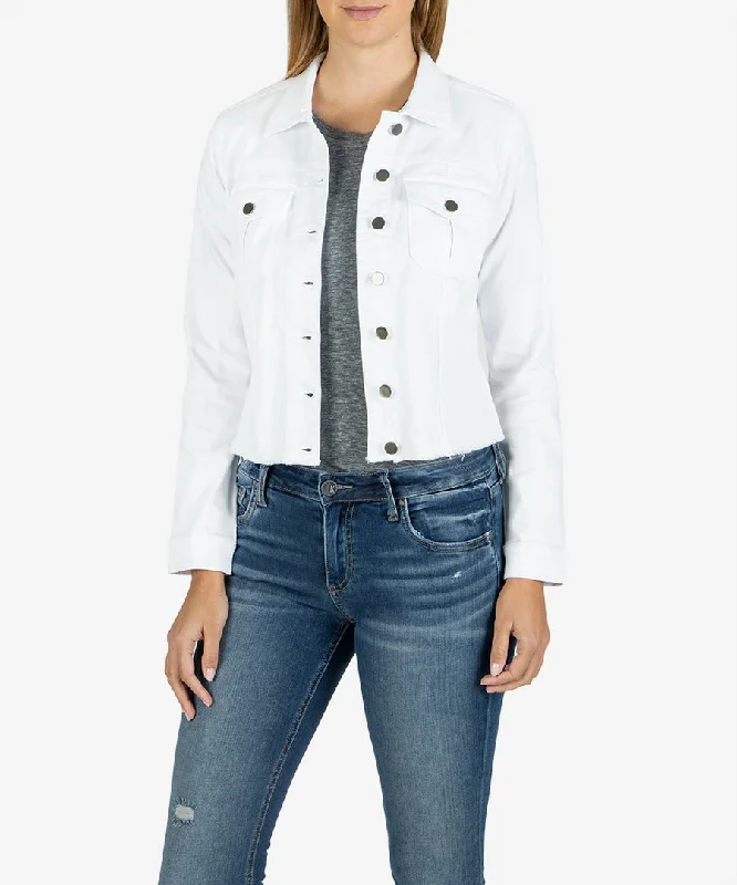 Rock Style Kara White Denim Jacket