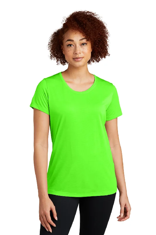 Casual Basic Style Sport-Tek Womens Competitor Moisture Wicking Short Sleeve Scoop Neck T-Shirt - Neon Green - Closeout