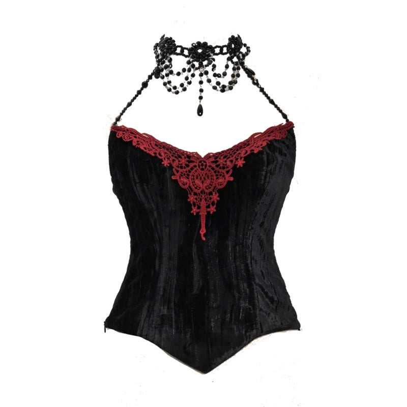 beaded velvet camisole