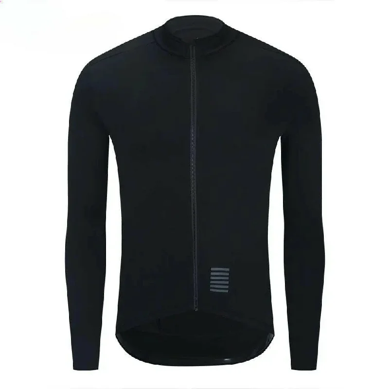 Rock Single T-Shirt WINTER JACKET Thermal Fleece Men Cycling jacket Long Sleeve Cycling Bike Clothing  black 사이클링 겨울 재킷