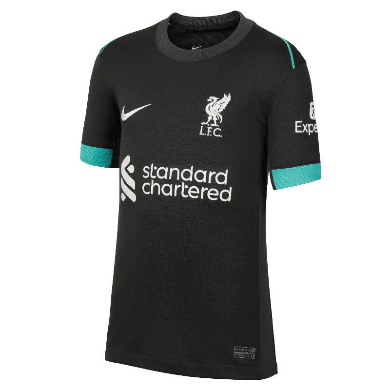 Rock Single T-Shirt Nike Youth Liverpool FC Away Stadium Dri-FIT Soccer Jersey 24/25