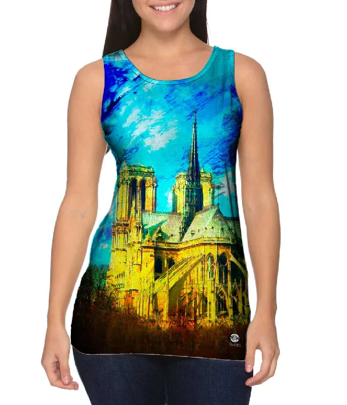 Casual Simple Style Impressionist Notre Dame Cathedral Spire