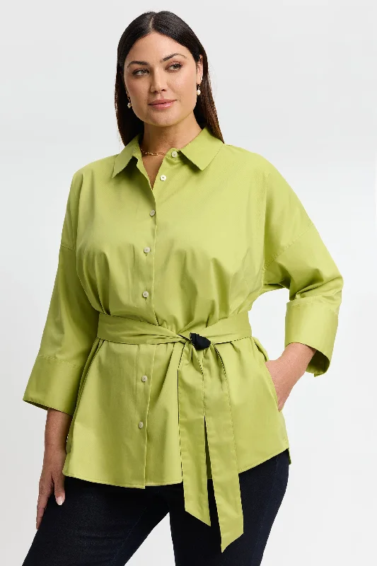 Elegant And Intellectual Style Avery Plus Stretch Matte Sateen No Iron Shirt