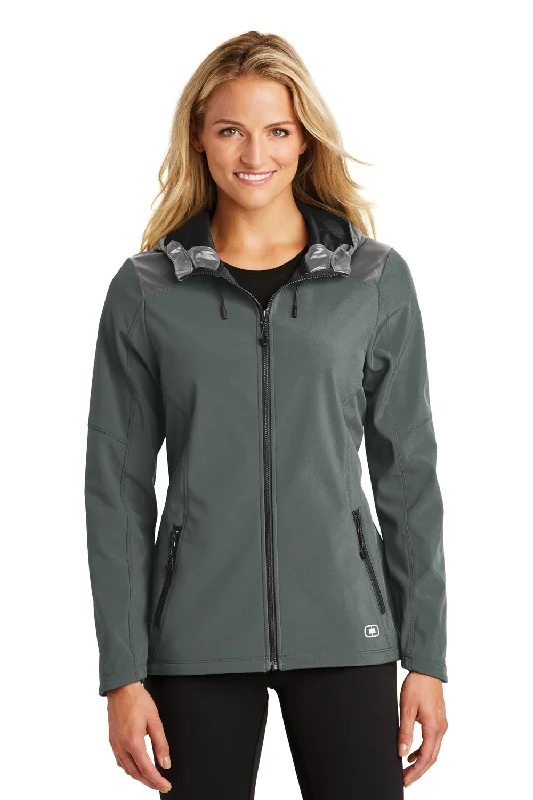 Sports Vitality Style Ogio Womens Endurance Liquid Wind & Water Resistant Full Zip Hooded Jacket - Diesel Grey - Closeout