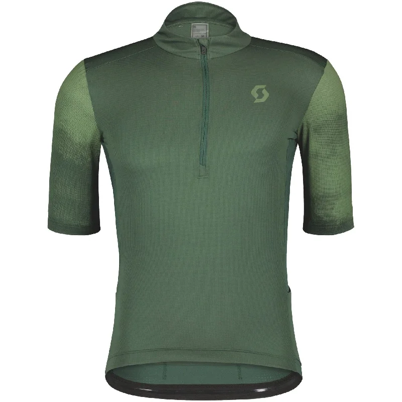 Elegant And Simple Scott Gravel 10 Short Sleeve Mens Cycling Jersey - Green