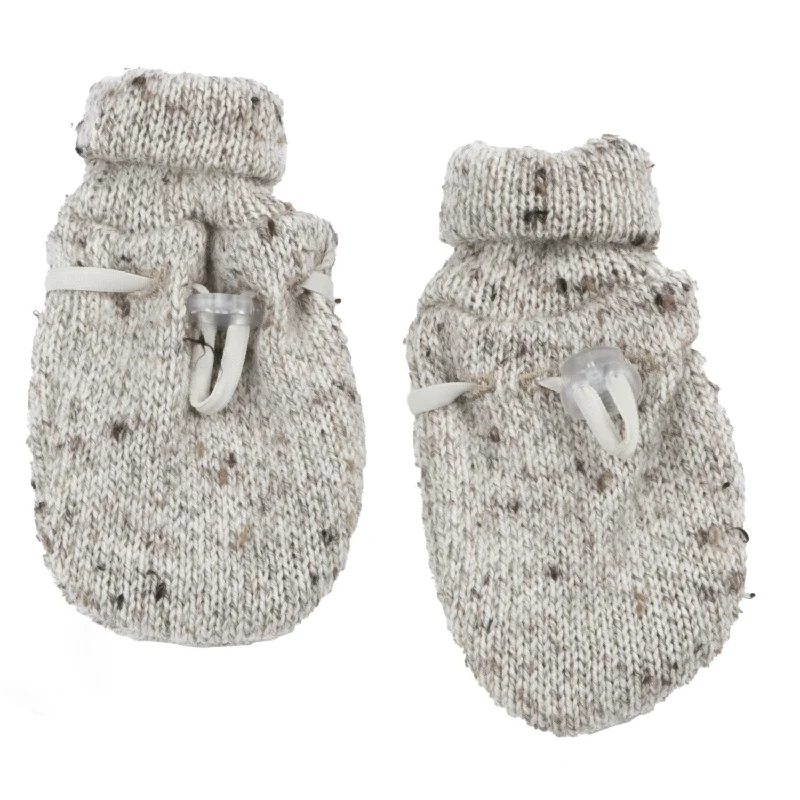 Simple Style Joha Wool Beige Mittens 2-layered