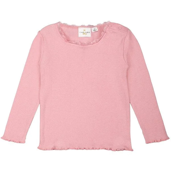 Casual And Relaxed Style THE NEW Siblings Pink Nectar Krista Rib T-shirt