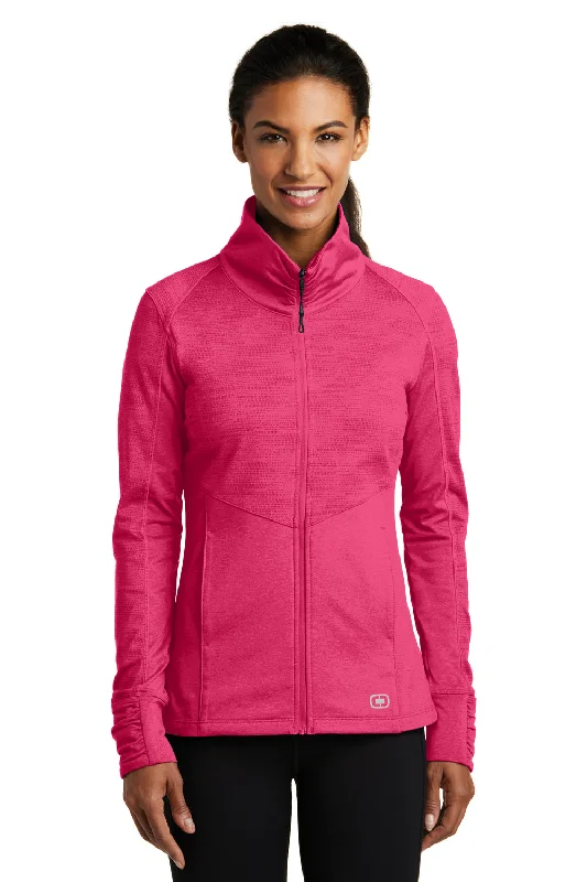 Gorgeous Jewelry Style Ogio Womens Endurance Sonar Full Zip Jacket - Heather Flare Pink - Closeout