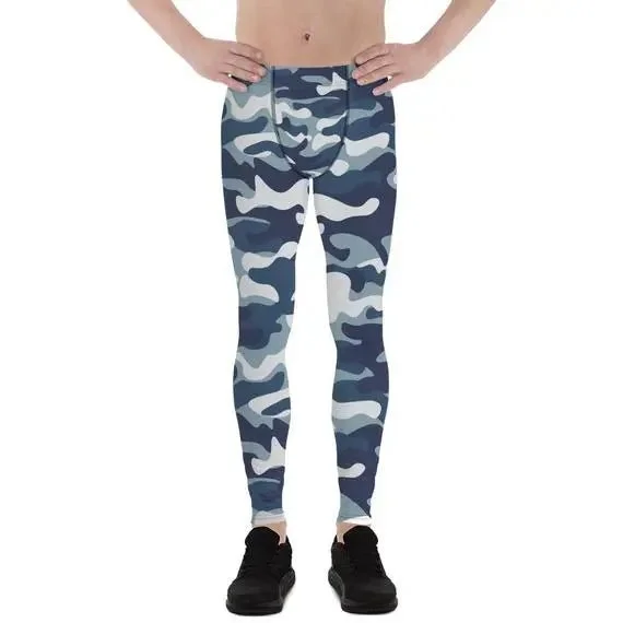 Casual Basic Style Urban Camo Army Pattern Men's Leggings | UPF 40, Moisture-Wicking