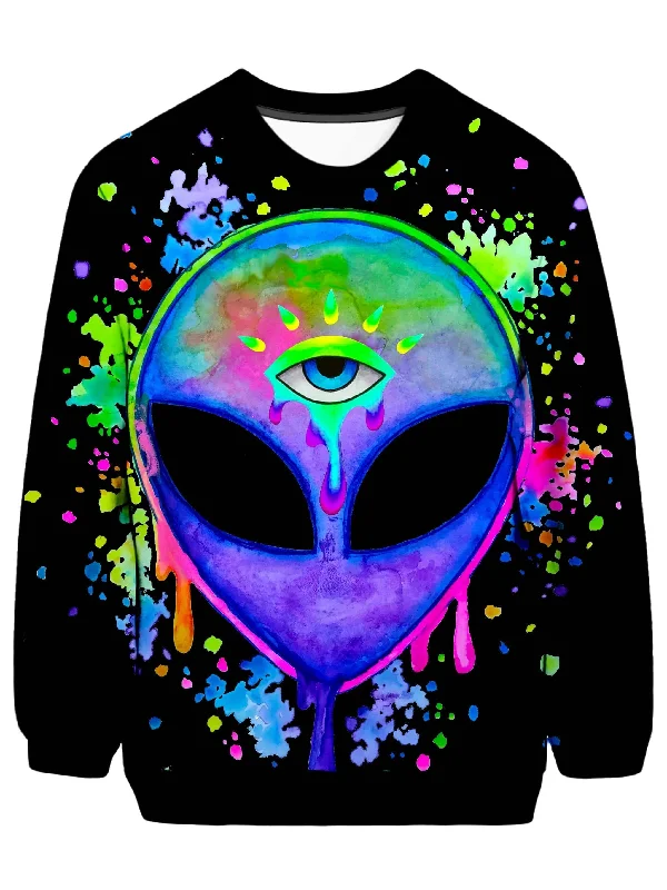 Simple Fashion Splatter Alien Sweatshirt