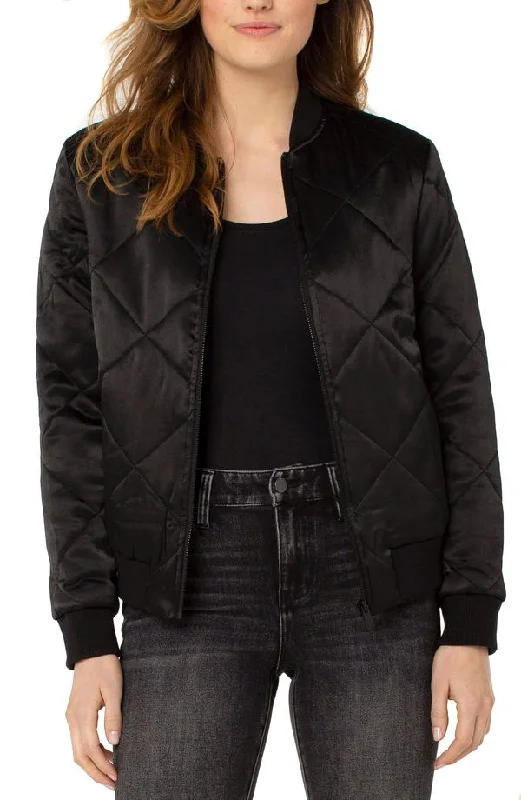 Gorgeous Embroidery Quilted Bomber Jacket