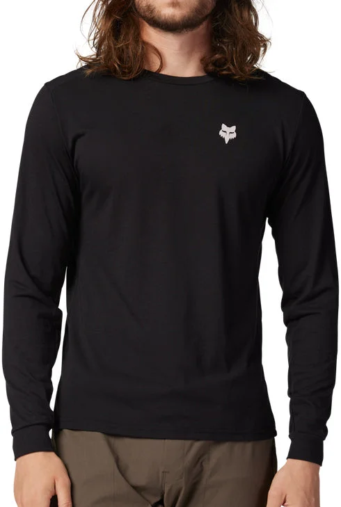 Simple Cotton Style Fox Ranger Shepherds DriRelease Long Sleeve Mens Cycling Jersey - Black