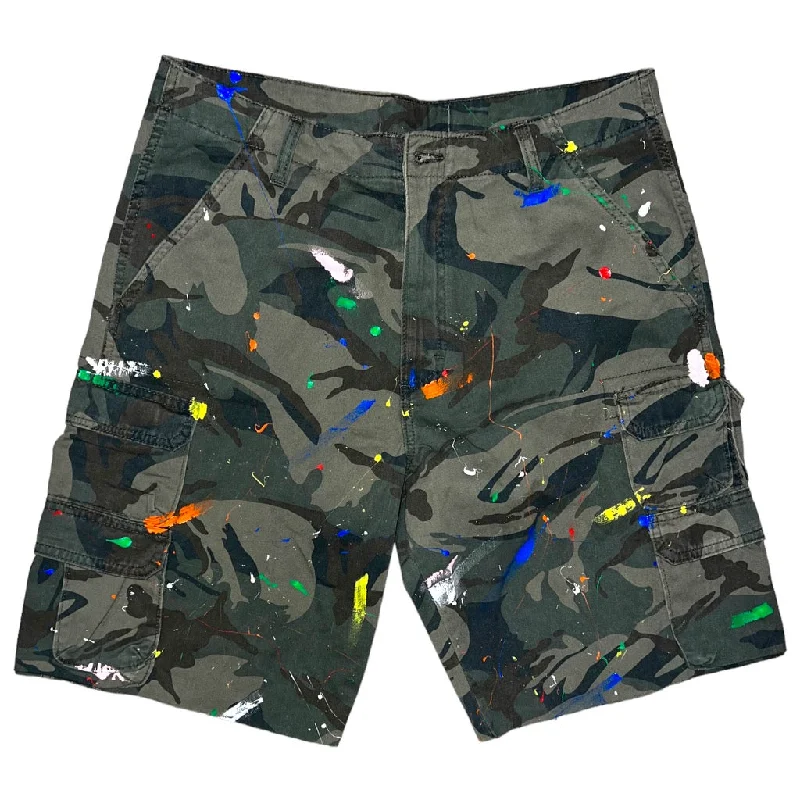 Simple Casual Feeling Camo Paint Splatter Lyfestyle Shorts