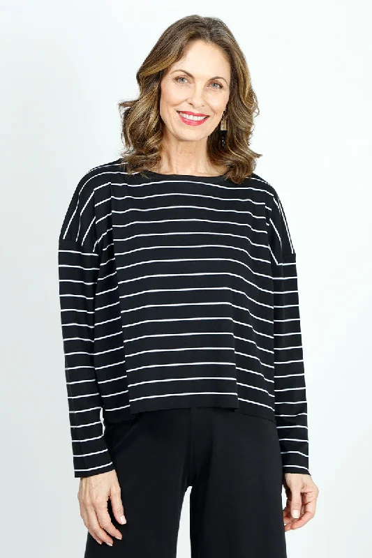 Gorgeous High-End Feeling Planet Striped Mini Boxy Tee