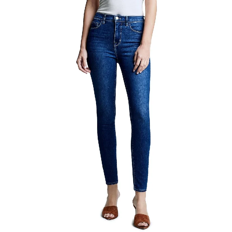 Sports Functional Style L'Agence Womens Monique Ultra High Rise Medium Wash Skinny Jeans