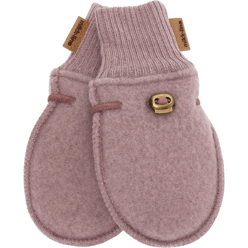 Romantic Pastoral Style Mikk-Line Twilight Mauve Wool Mittens