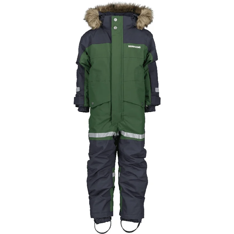 Rock Zipper Style Didriksons Pine Green Bjärven Kids Coverall 12