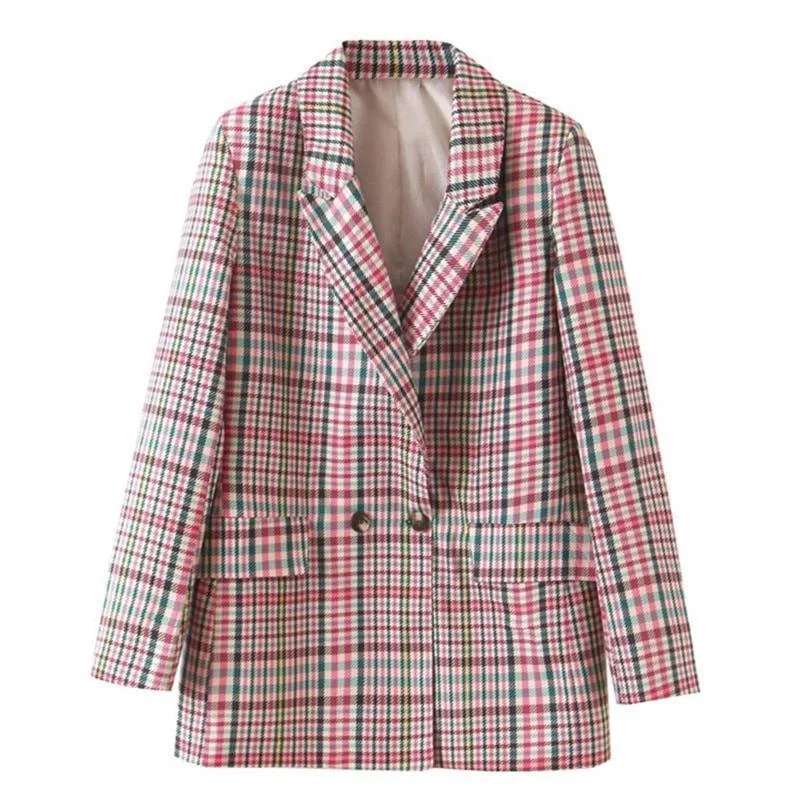 Sports Jacket Plaid Mini Skirt Suit