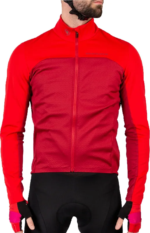 Simple Design Sense Endura FS260 Pro Roubaix Long Sleeve Cycling Jersey - Red