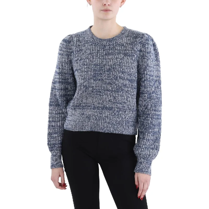 Simple Fashion Womens Open Stitch Long Sleeve Funnel-Neck Sweater