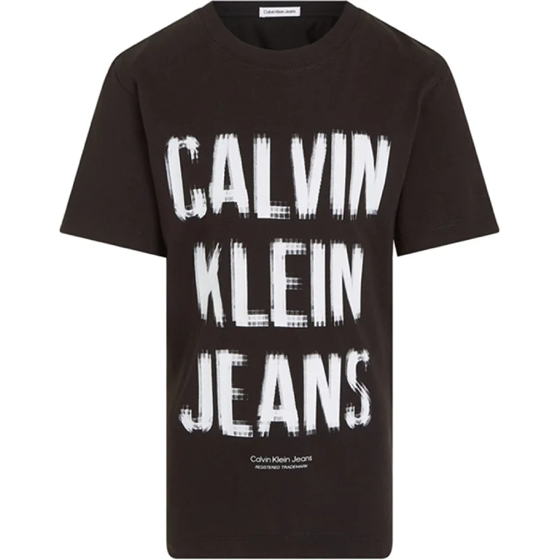 Elegant Small Dress Calvin Klein Pixel Logo Relaxed T-Shirt Ck Black