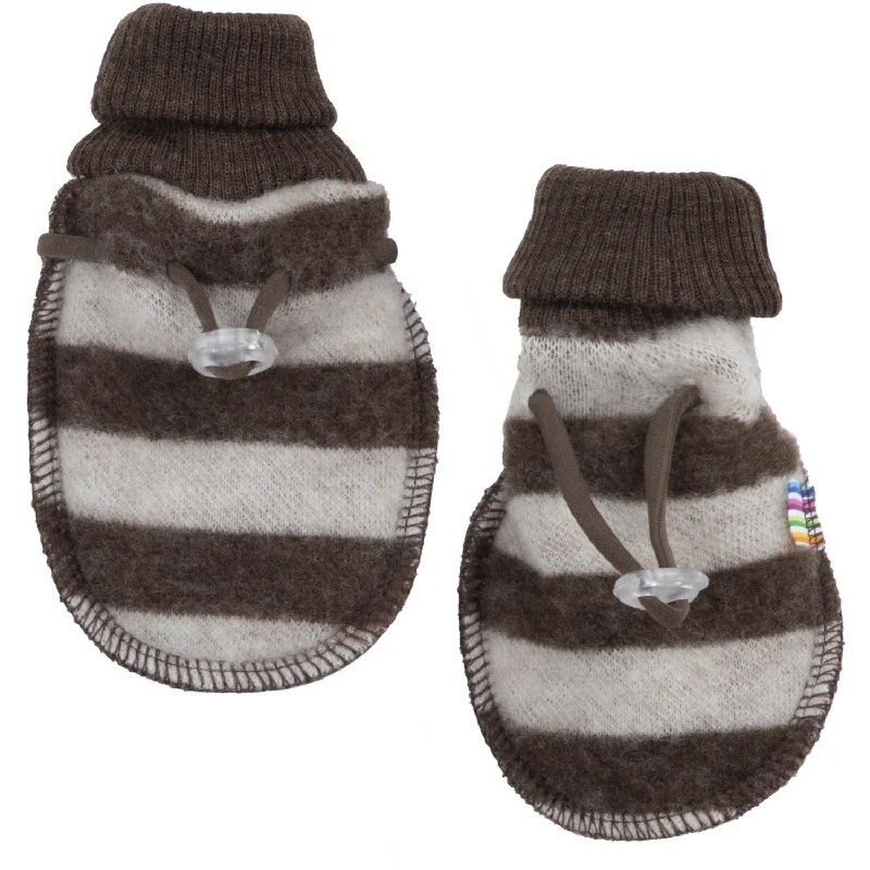 Simple Casual Feeling Joha Wool Brown Mittens 2-layered