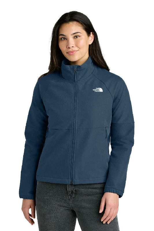 Elegant And Sweet Style The North Face Womens Barr Lake Soft Shell Full Zip Jacket - Heather Dark Shady Blue - New