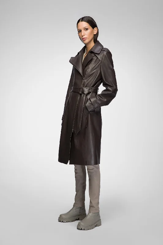 Rock Style Catalina - Brown Leather Coat