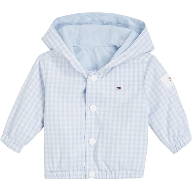 Rock Ripped Design Tommy Hilfiger Baby Reversible Gingham Jacket White / Blue Check