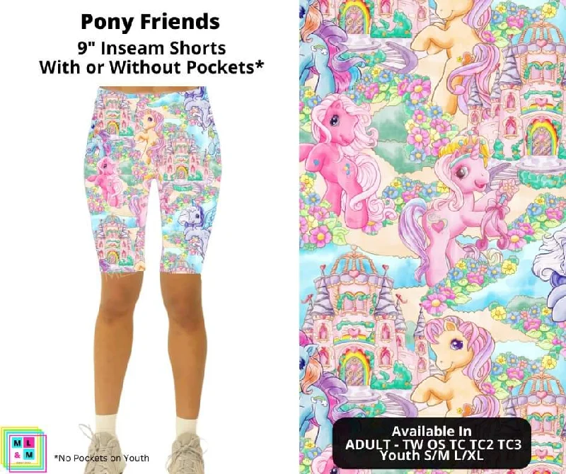 Casual Basic Style Pony Friends Shorts w/ Pockets