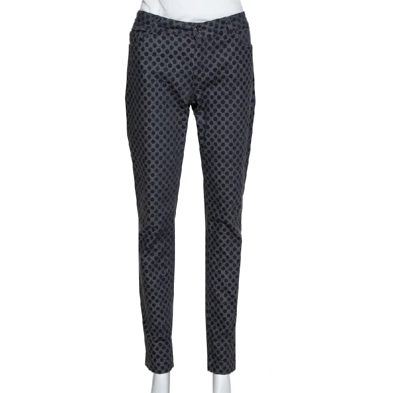 Rock Single T-Shirt Dolce & Gabbana Grey Polka Dot Denim Skinny Jeans