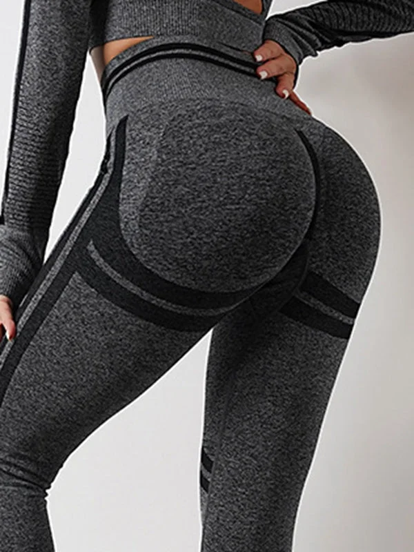 Gorgeous Sequin Style ZASUWA Female Seamless Scrunch Bum Leggings