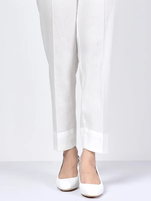 Romantic Wave Skirt Winter Cotton Trouser - White