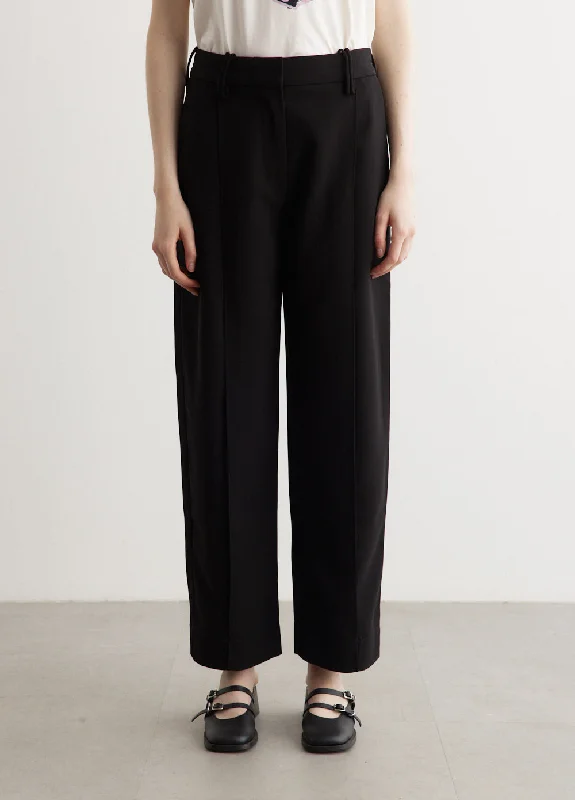 Rock Ripped Design Light Twill Suiting Relaxed Pleated Pants