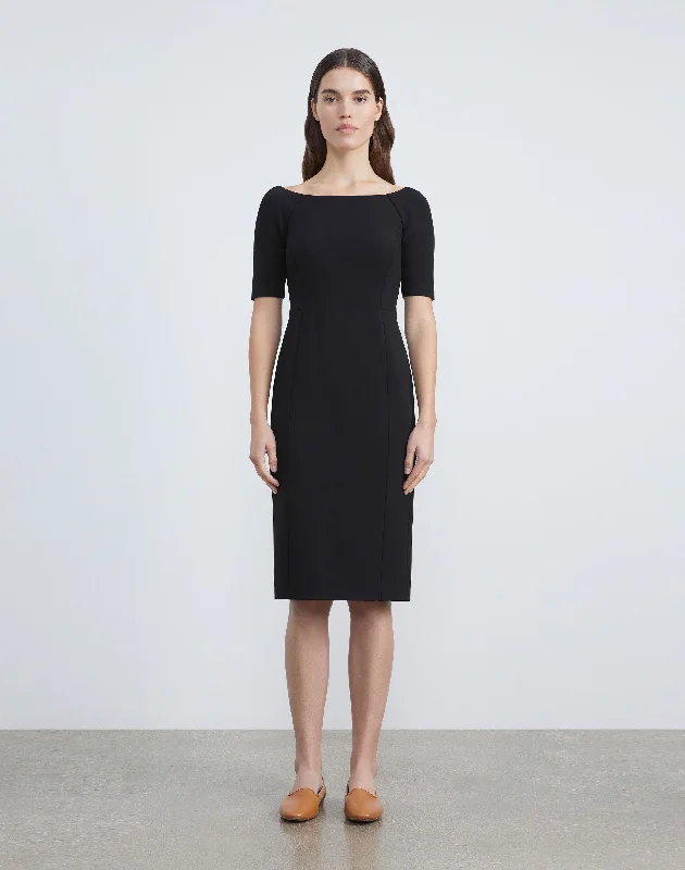 Casual Sports Style Maquette Jersey Sheath Dress