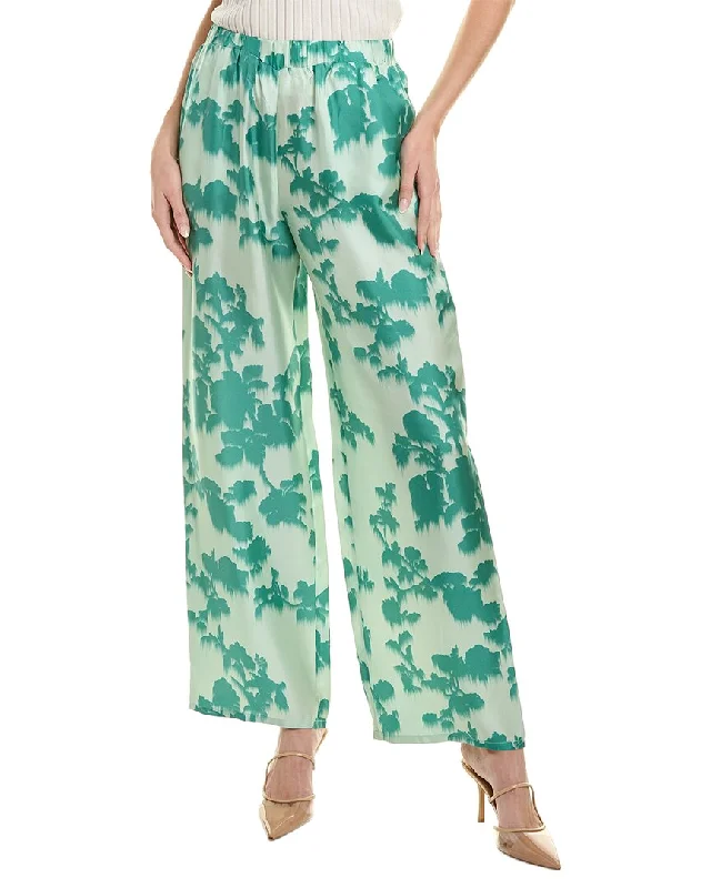 Gorgeous Crystal Design Max Mara Leisure Tenzone Silk Trouser