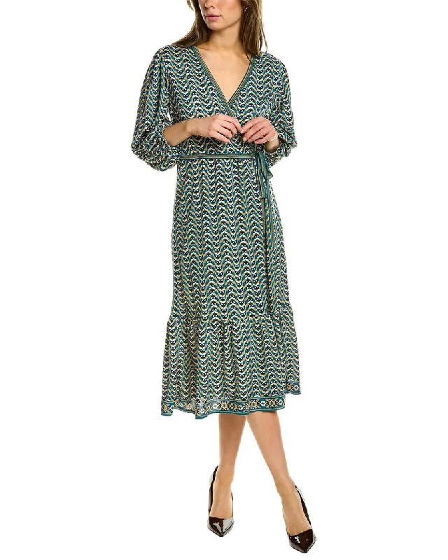 Casual Classic Design Max Studio Wrap Midi Dress