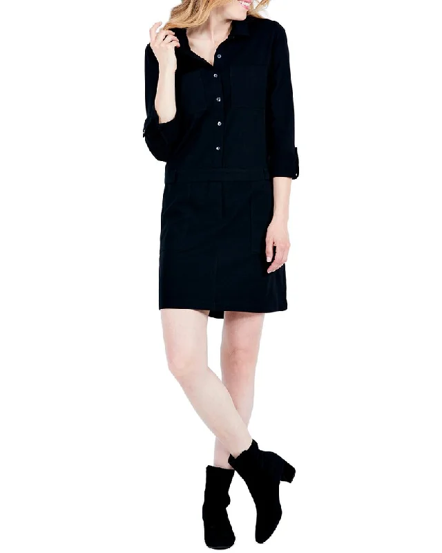 Casual Simple Style NIC+ZOE Convertible Sleeve Pocket Dress