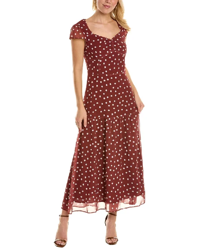 Casual Classic Design O.P.T. Cap Sleeve Maxi Dress