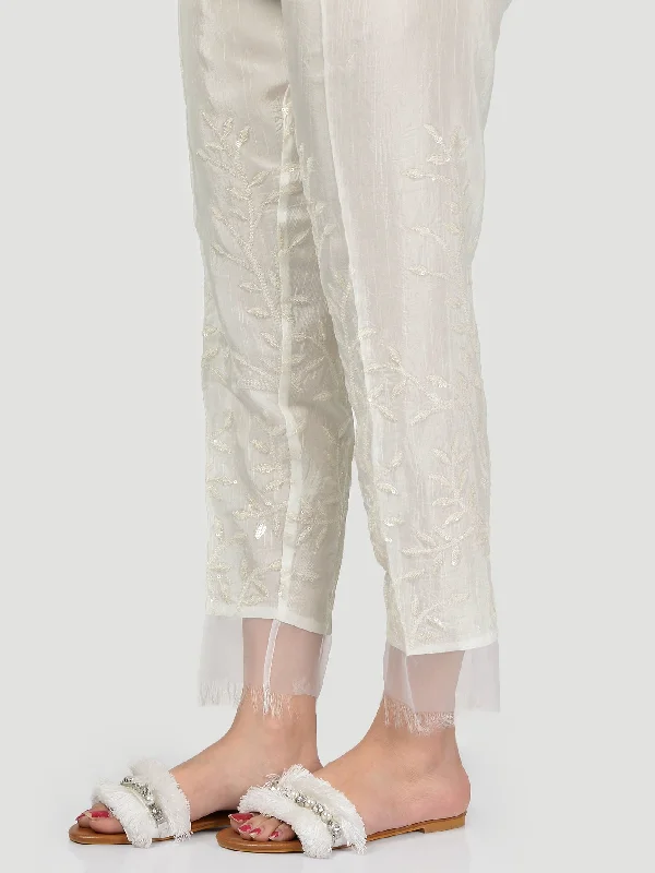 Gorgeous Process Design Embellished Silk Trouser