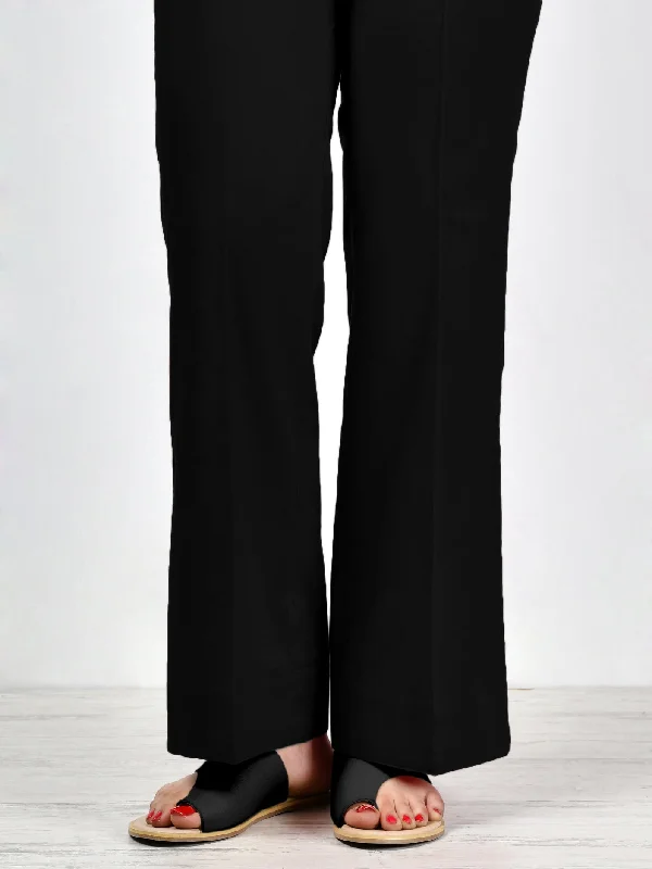 Gorgeous Shining Design Bootcut Pants-Black