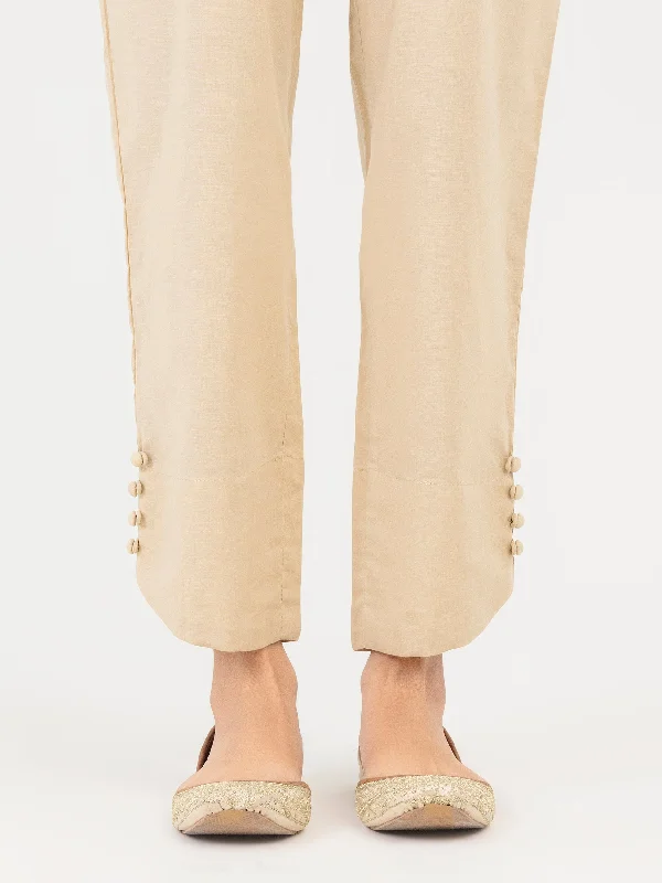 Elegant Slim Skirt Cambric Trouser-Dyed (Pret)